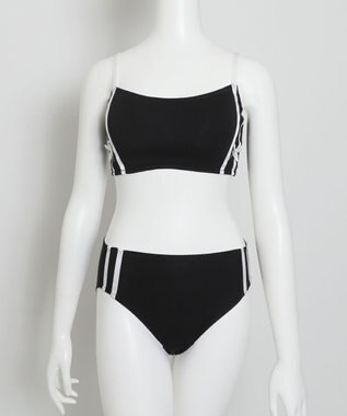 WEGO 【ブラトップ＆ショーツセット】Liliane　Ciel　サイドライン ブラック