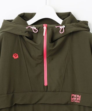 PW CIRCULUS 【 伸縮性あり 】【WOMEN】シャーリングアノラック ブルゾン カーキ系
