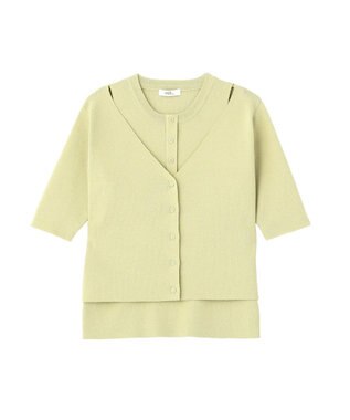 earth music&ecology フェイクレイヤードアメスリプルオーバー Pistachio