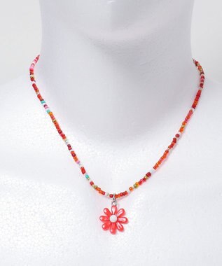 WEGO Lフラワーカラービーズネックレス