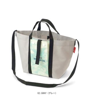 ROOTOTE 9634【ALLIANCE FOR THE BLUE × ROOTOTE】漁網ナイロン デリ2way-A 02：グレー