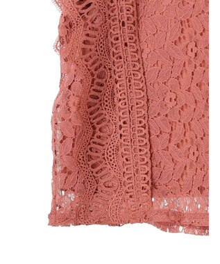 Green Parks ・Ｐｅｔｉｔ　Ｆｌｅｕｒ　フレンチレーシ－ブラウス Pink