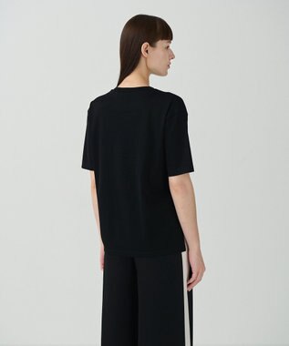 GRACE CONTINENTAL レタードシルケットTシャツ ブラック