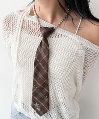 WEGO Lネクタイネックレス ブラウン