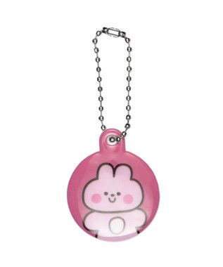 WEGO 【痛バ＆推し活グッズ】チャーム付きゆるアニマルガラケーカードホルダーキーホルダー ピンク