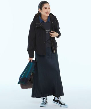 23区 S 【洗える】ライトコットンテリー ワイドスリーブ ロゴ カットソー ダルブルー系