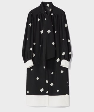 GRACE CONTINENTAL スクエアバイカラードレス ブラック