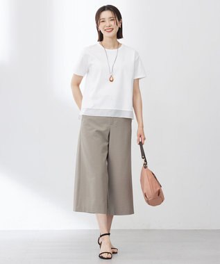 J.PRESS LADIES マーブルオーバルネックレス ブラウン系