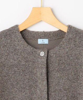 組曲 【WEB限定】プレーティングニットアウタージレ ブラウン系