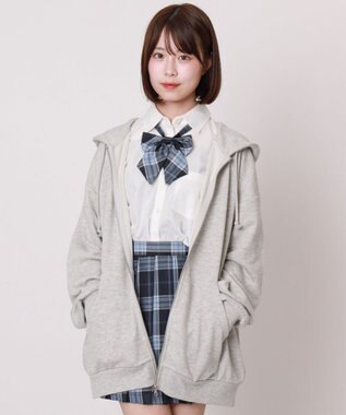 WEGO 【SCHOOLITEM】ルーズフィットZIPパーカー
