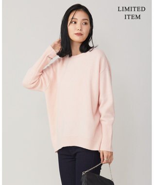 ICB L 【WEB限定】ファインメリノバルキー プルオーバー ローズピンク系