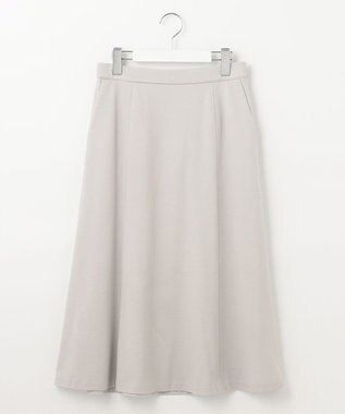 自由区 【好評につき追加生産/洗える】WASHABLEPONTE セミフレアスカート ライトグレー系