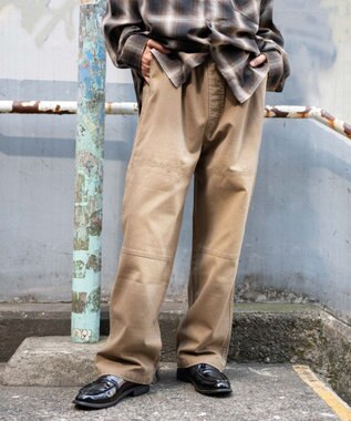 WEGO 【ウエストゴム/MLサイズ展開】ージーダブルニーパンツ