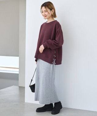 AMERICAN HOLIC サイドドットボタンポンチプルオーバー Bordeaux