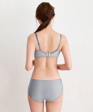 WACOAL ショーツ 【リボンブラ 脇すっきり】 BXB443とペア はきこみ丈あさめ やわらかく伸びる(バック) レディース PXB143 /ワコール サックス