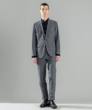 JOSEPH HOMME 新柄【洗える/ストレッチ/シワになりにくい/セットアップ対応可】クールドッツストレッチ テーパードパンツ / CITY ライトグレー系