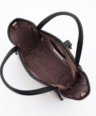 ANY SIS 【2WAY】ベルトベーシック トートバッグ モカ×ブラック