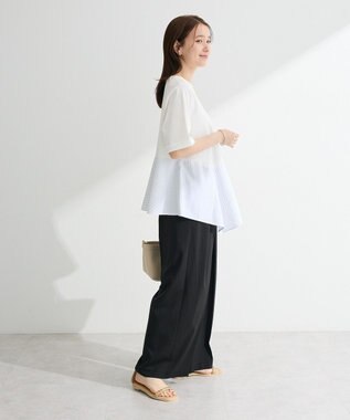 Green Parks タックワイドパンツ Black