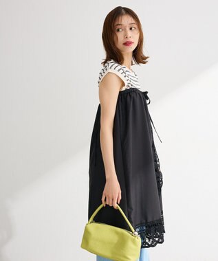 Green Parks ２ｗａｙレースキャミワンピース Black