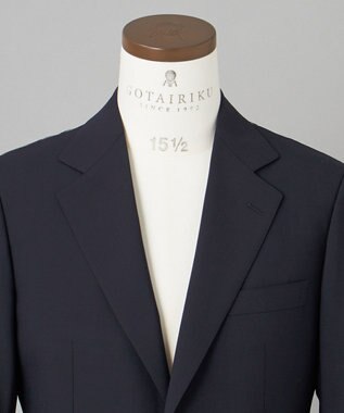GOTAIRIKU 【オールシーズン対応】WOOL×POLYESTER ライトウェイト スーツ（ネイビー） ネイビー系