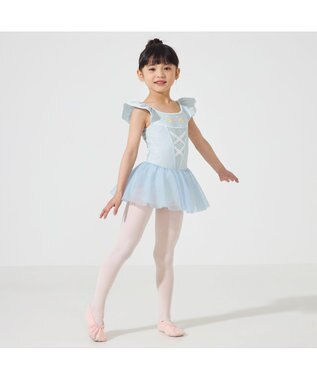 Chacott スカート付レオタード サックスブルー