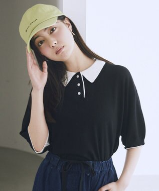 earth music&ecology 【UVカット】アソートロゴCAP Green