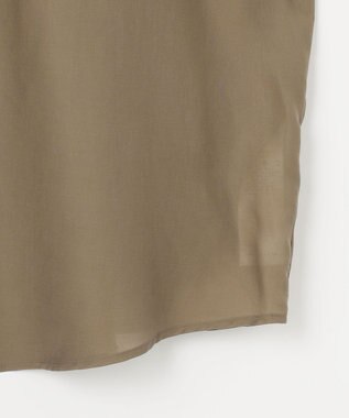 自由区 【洗える】キュプラコットンツイルプルオーバー ブラウス モカ