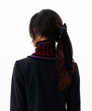 AURORA 【 ANNA SUI（アナ スイ）】差し込みモールマフラー(WASH) ダークパープル