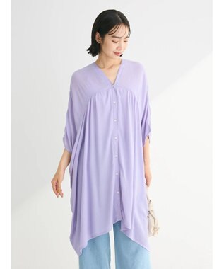 Green Parks Ｉ　レーヨンクレープチュニック Purple