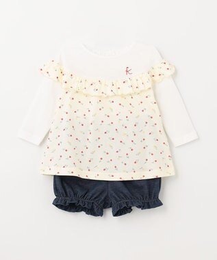 組曲 KIDS 【80-90cm】Tulips Shower セットアップ ベージュ系5