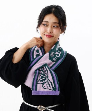 AURORA 【 ANNA SUI（アナ スイ）】差し込みモールマフラー(WASH)