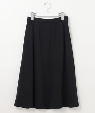 自由区 【好評につき追加生産/洗える】WASHABLEPONTE セミフレアスカート ネイビー系