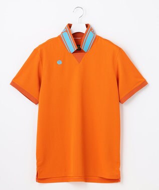 PW CIRCULUS 【MEN】【吸汗速乾】アニマル バックプリント ポロシャツ オレンジ系