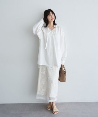 YECCA VECCA タイプライタースキッパーオーバーシャツ Off White
