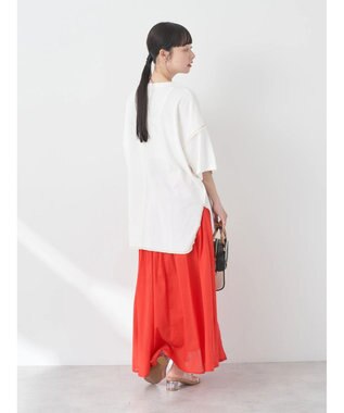 earth music&ecology 配色ステッチチュニックＴ Off White