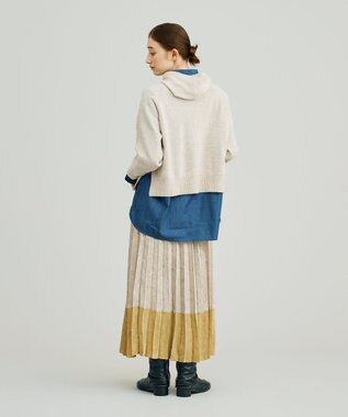 J.PRESS YORK STREET 【WOMEN】ウールカシミヤ フーディニット ホワイト系