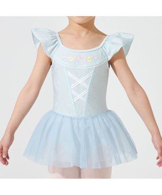 Chacott スカート付レオタード サックスブルー