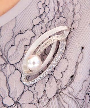 Tiaclasse パール＋ロングブローチ シルバー