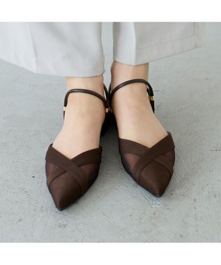 MODE ET JACOMO <carino>【２WAY】バックベルトサンダルパンプス ダークブラウン