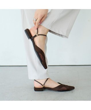 MODE ET JACOMO <carino>【２WAY】バックベルトサンダルパンプス ダークブラウン