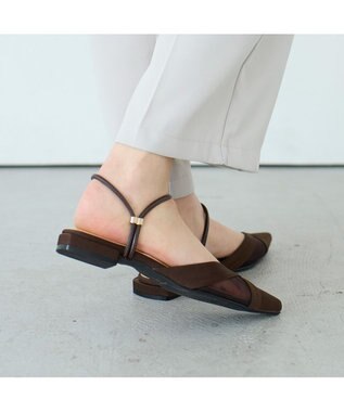 MODE ET JACOMO <carino>【２WAY】バックベルトサンダルパンプス ダークブラウン