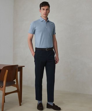 GOTAIRIKU セットアップ対応【ロングセラー】ウォッシャブル サマーウール100％パンツ(ノータック)26年モデル ネイビー系