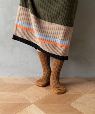 TRICOTE BUMPY LACE SOCKS／バンピーレースソックス 87BROWN