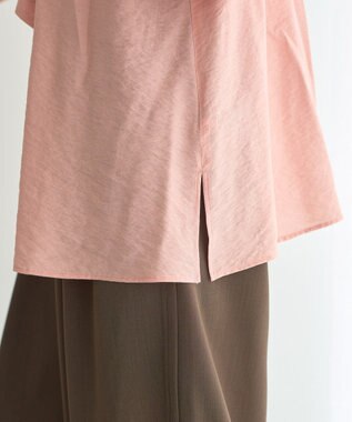 YECCA VECCA フリルギャザーボウタイブラウス Pink