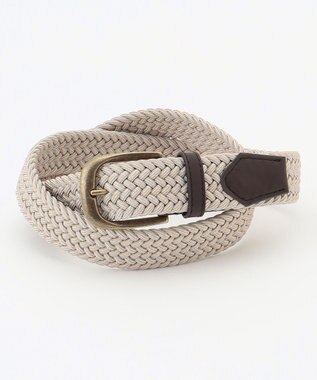 JOSEPH ABBOUD 【イタリア素材・ストレッチ・日本製】 ストレッチミックスブレイズ ベルト ベージュ系