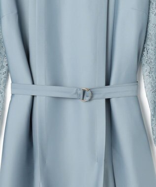 23区 【APPLAUDIR】ノーブルサテン レースコンビドレス ダルブルー系