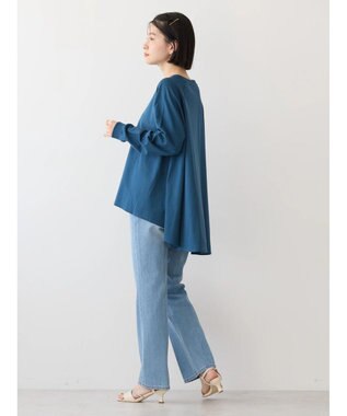 AMERICAN HOLIC バックフレアミニ裏毛チュニック Blue Green