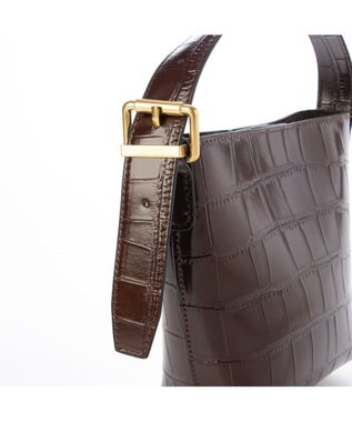 UNBILLION カシュカシュ cachechche / クロコ型押し2wayミニショルダー チョコ