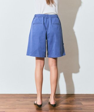 GRACE CONTINENTAL ヘリンボーンツイルハーフパンツ ネイビー