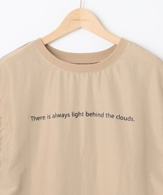 SHARE PARK LADIES ライトタッチ裾テールロゴTシャツ ベージュ系